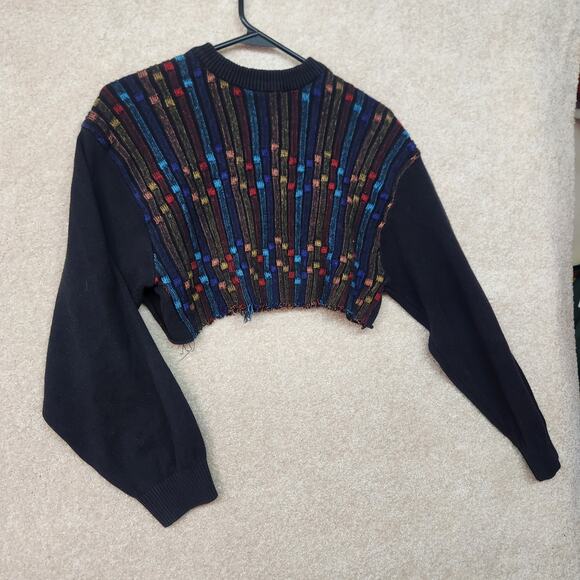 Vintage Peletti Cropped Sweater Size XL Coogi Vibes Lana - Picture 2 of 7